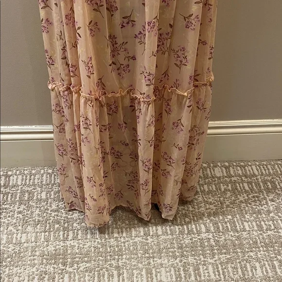 June and Hudson Floral Pink Maxi Dress - Picture 6 of 9